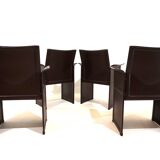 Set of 4 Matteo Grassi Korium dining/conference chairs by Tito Agnoli