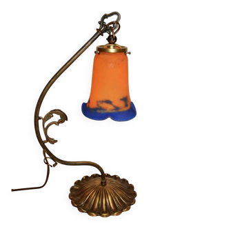 Art Nouveau lamp from the 1940s | brass + glass | E27 | vintage Art Deco st