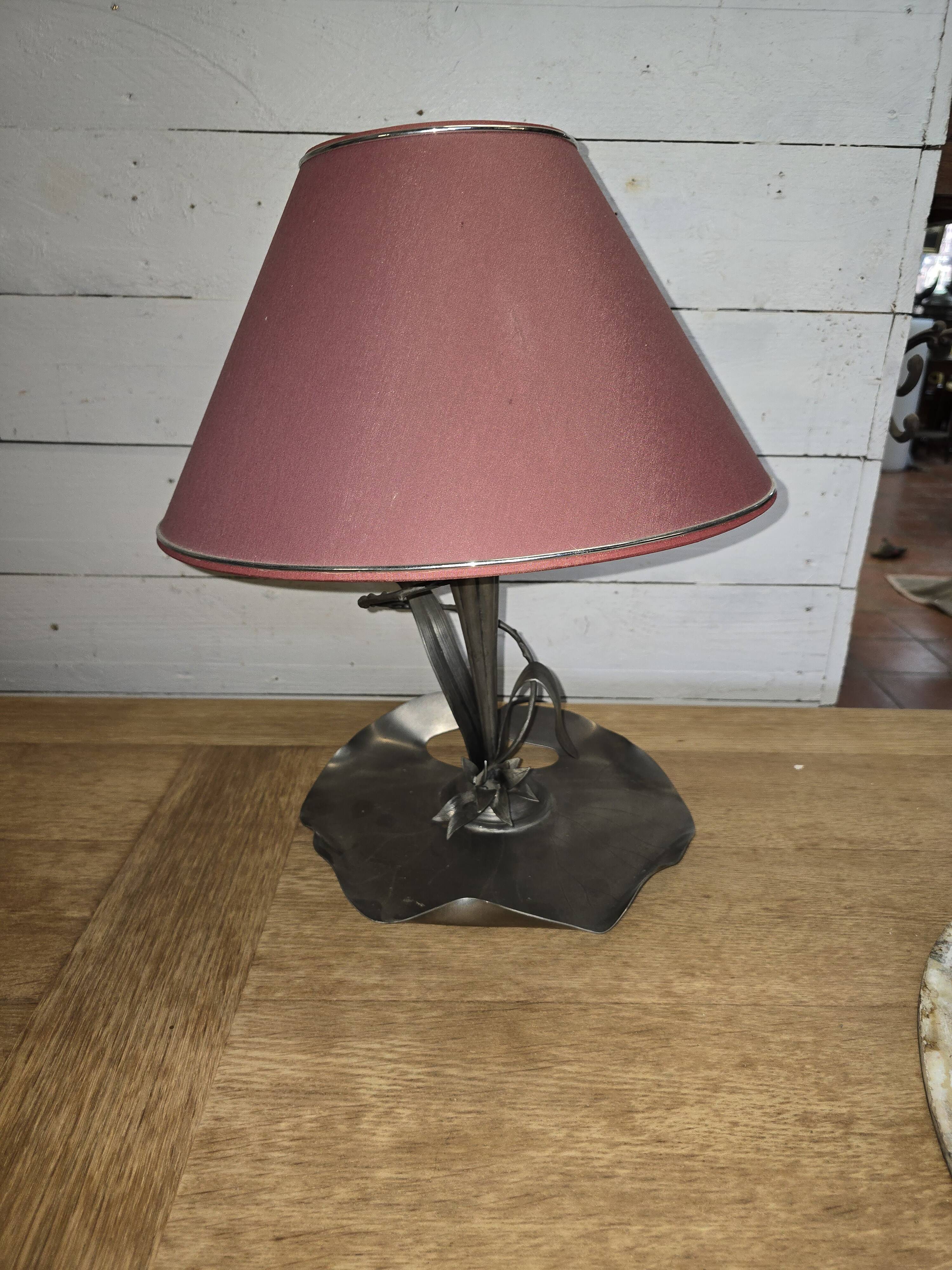 Lampe art déco en étain des années 1930