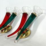 Vintage Pair of Murano glass sconces signed by VeArt, Italy 1970s