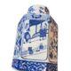 White and blue porcelain tea pot circa 1950