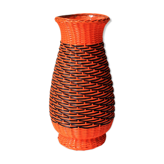 Vintage scoubidou yarn vase