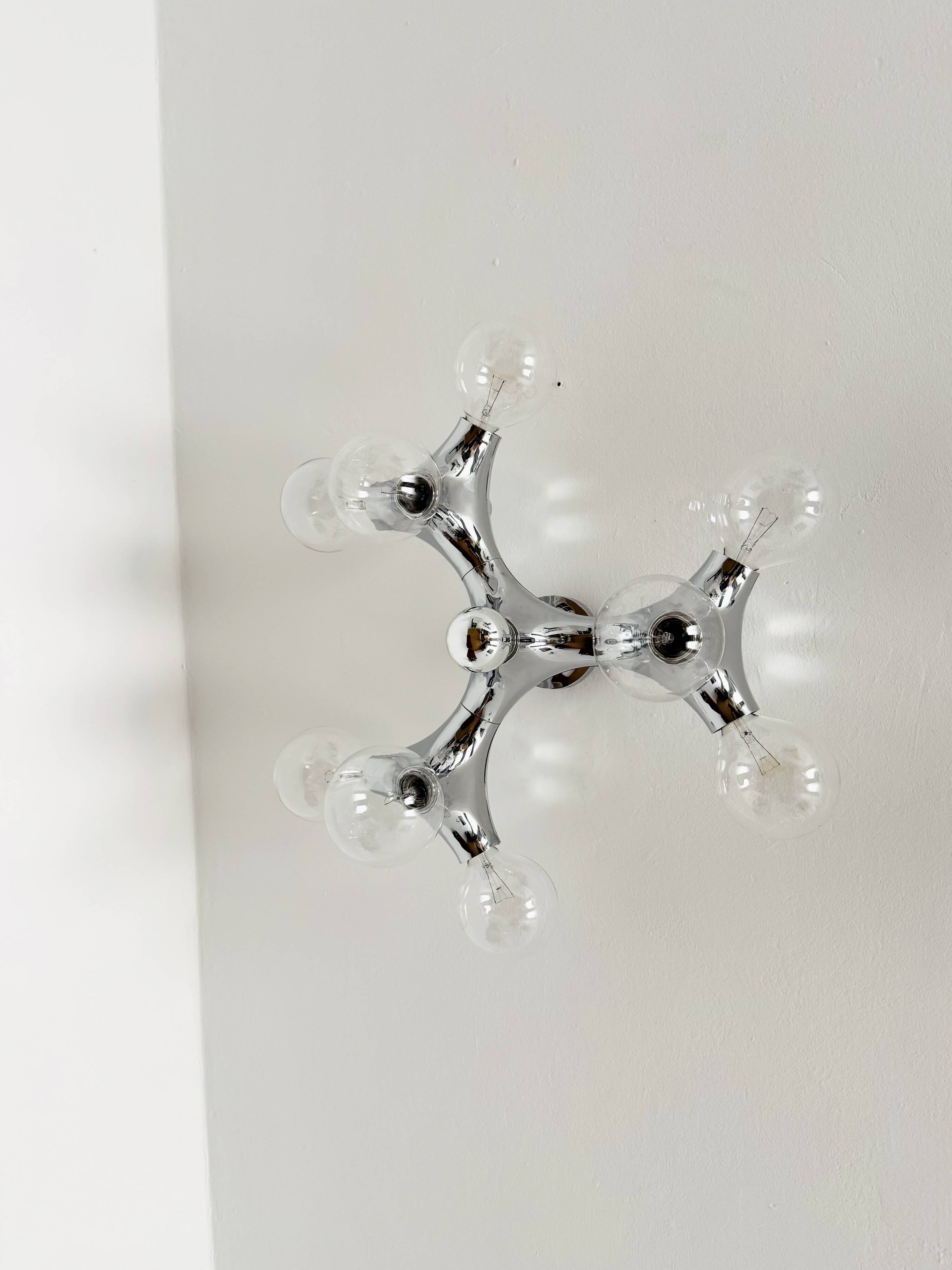 Lampe Flush Sputnik Gemini par Gebrüder Cosack
