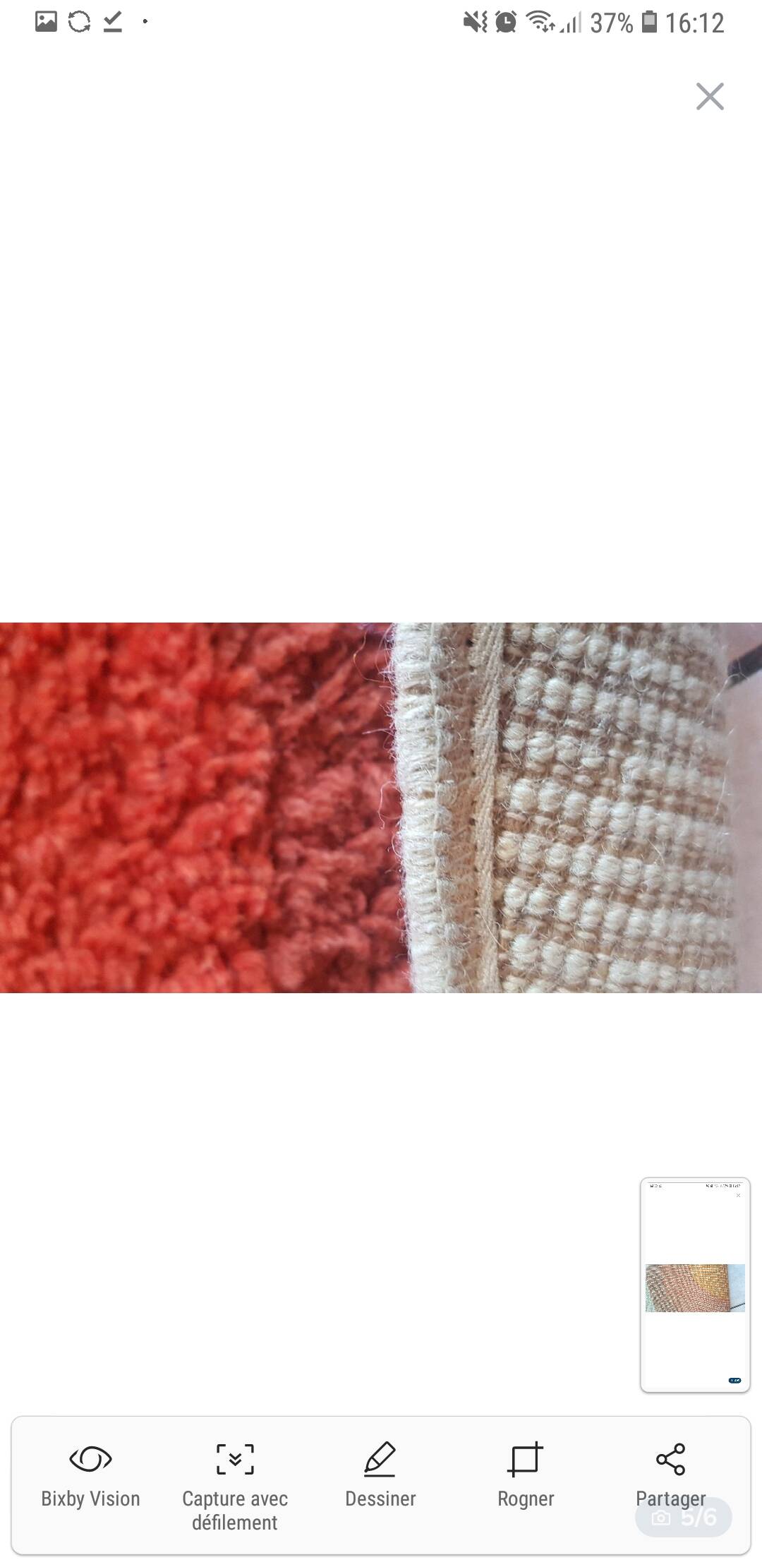 70s rug, Flower, in wool