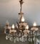 5-light bronze chandelier with glass tassels