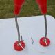 Pair of adjustable red aplliques by Knut and Marianne Hagberg 60s
