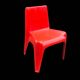 Space Age Bofinger BA1171 RED stackable fiberglass chair by Helmut Baetzner