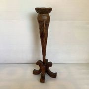 Large wooden candle holder