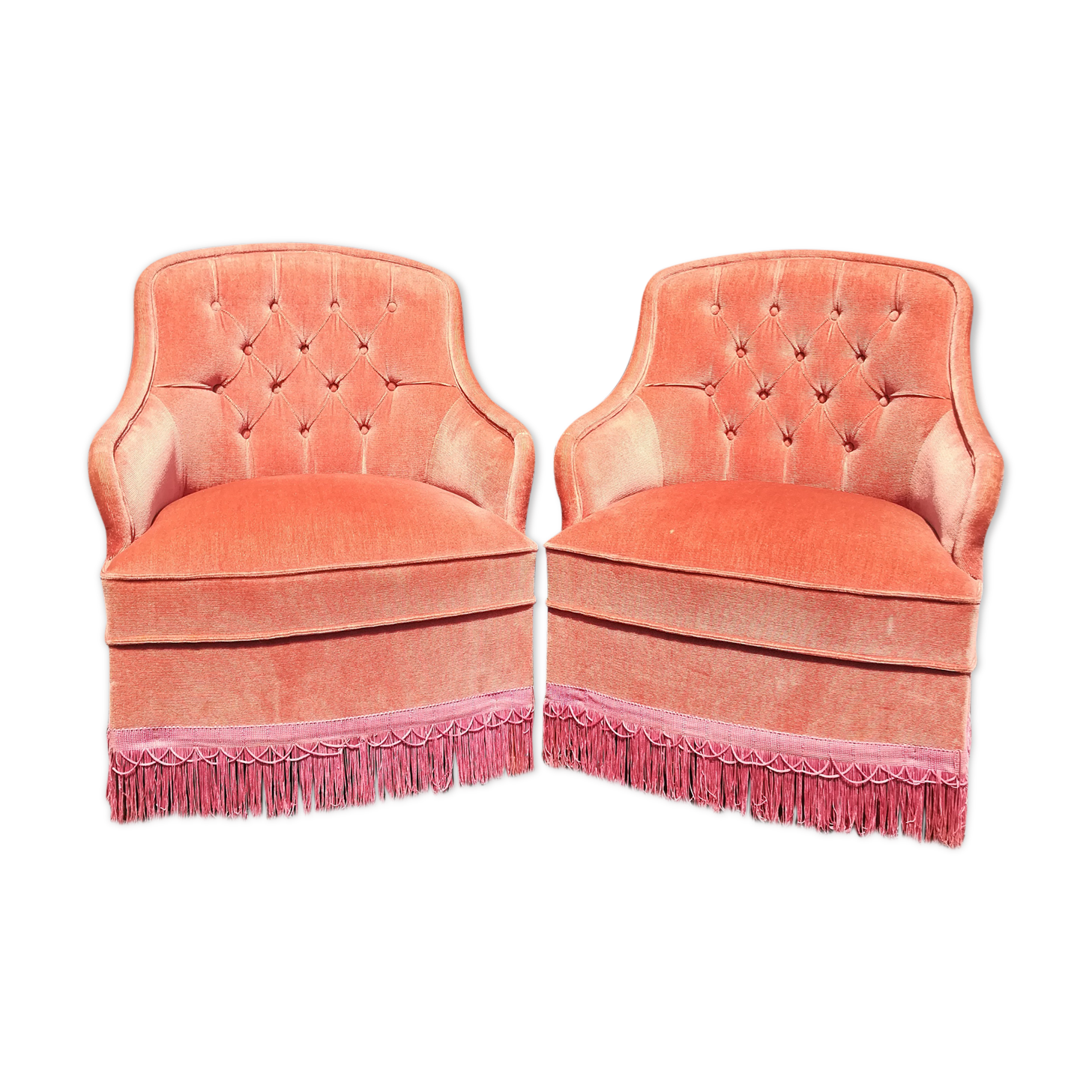 Duo de fauteuils crapauds