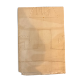 Drap ancien brodé.monogramme brodé MG 219 x 350