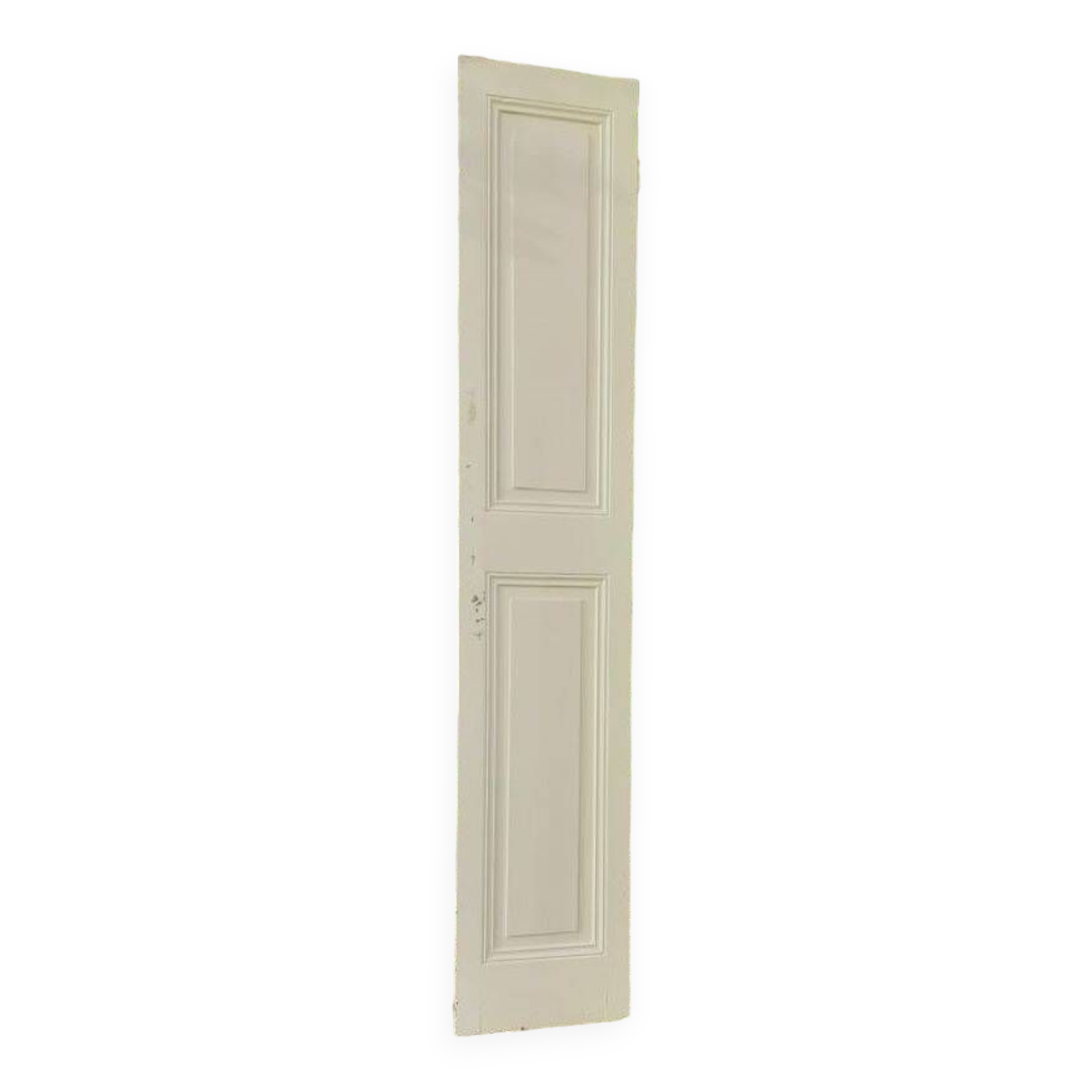 Narrow old paneled molded cupboard door h220x42cm