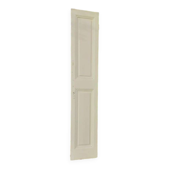 Narrow old paneled molded cupboard door h220x42cm