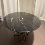 Oval marble dining table