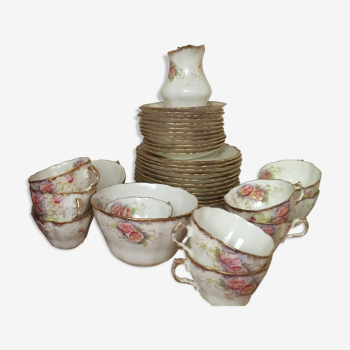 Allertone English porcelain tea service with gateau service