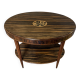 Art Nouveau period 2-tier table in Macassar ebony