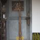 Florentine gilded wood floor lamp, floor lamp with lampshade