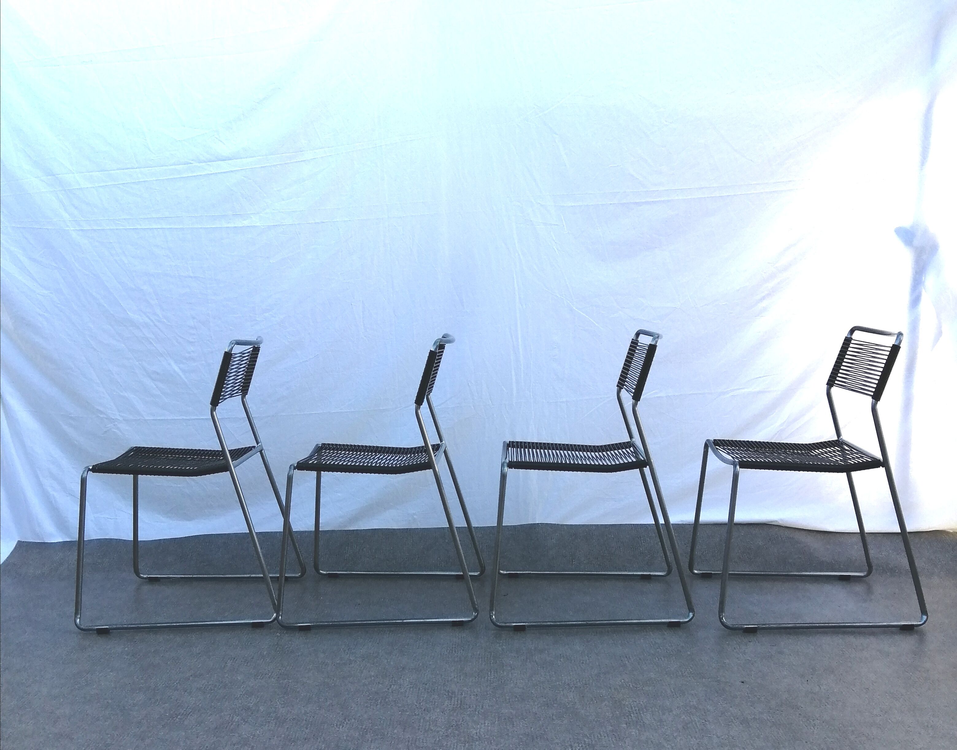 Set of 4 Melker 'spaghetti' chairs by Lisa Norinder for Ikea 1990