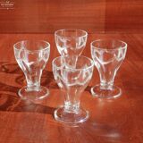 4 large water glasses or Evian ice cream cups