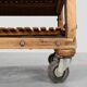 Large baker's cart/ rolling shelf in pine wood, France ca. 1900