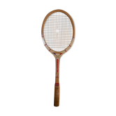 Wooden Gauthier tennis racket with its cover