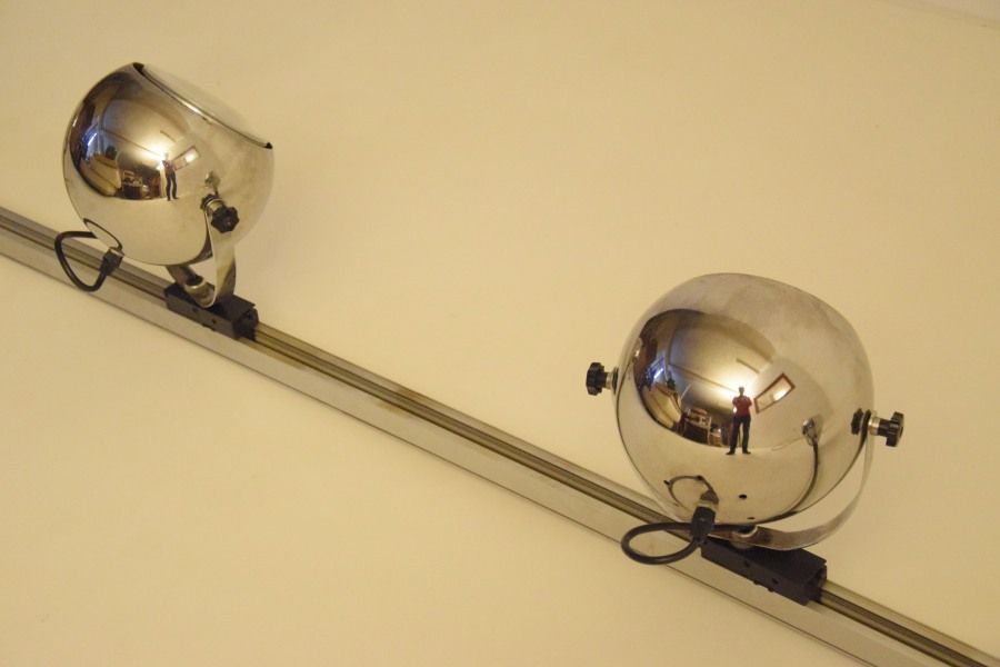 Lamp - floor lamp chandelier Rampe eye ball vintage 70s design