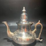 Silver metal teapot