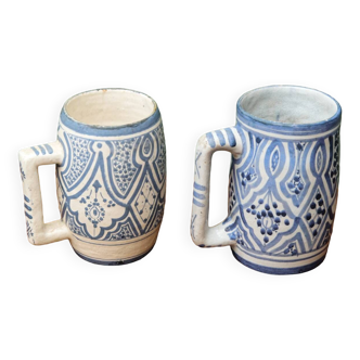 Pair of old Fasi mugs