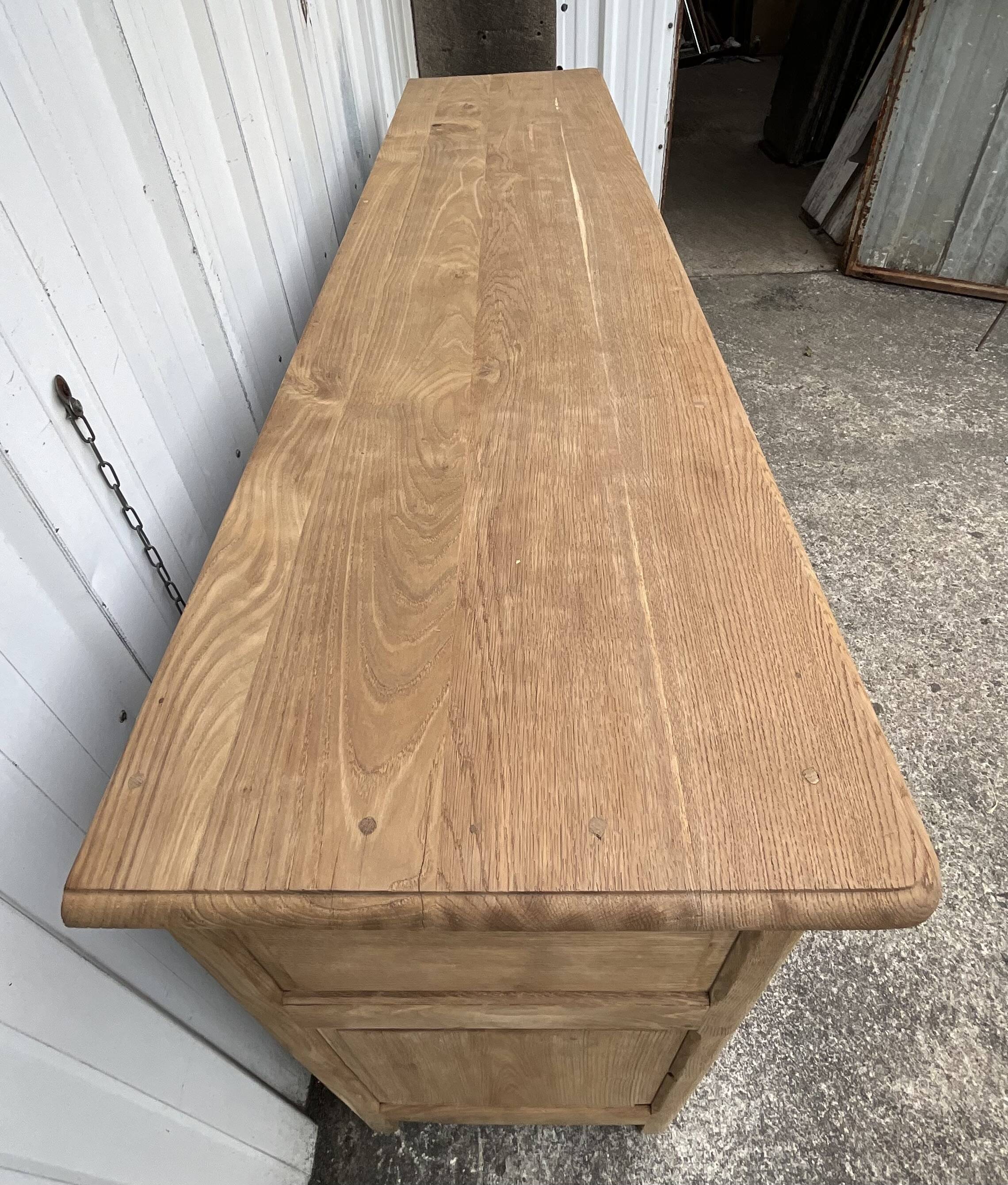 Solid Oak Sideboard Mid 20th Century