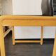 Vintage wooden chair with skai leather seat, 1990