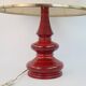 Large vintage red ceramic lamp