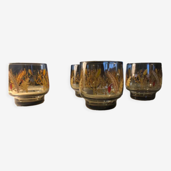 4 Arcopal water glasses
