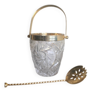 Elégant seau à glaçons et sa cuillère