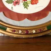 Watercolour old frame Art Nouveau