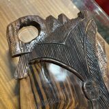 Pair of large African wedding masks