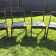 Set of 4 Scandinavian chairs from the 60s in black skai