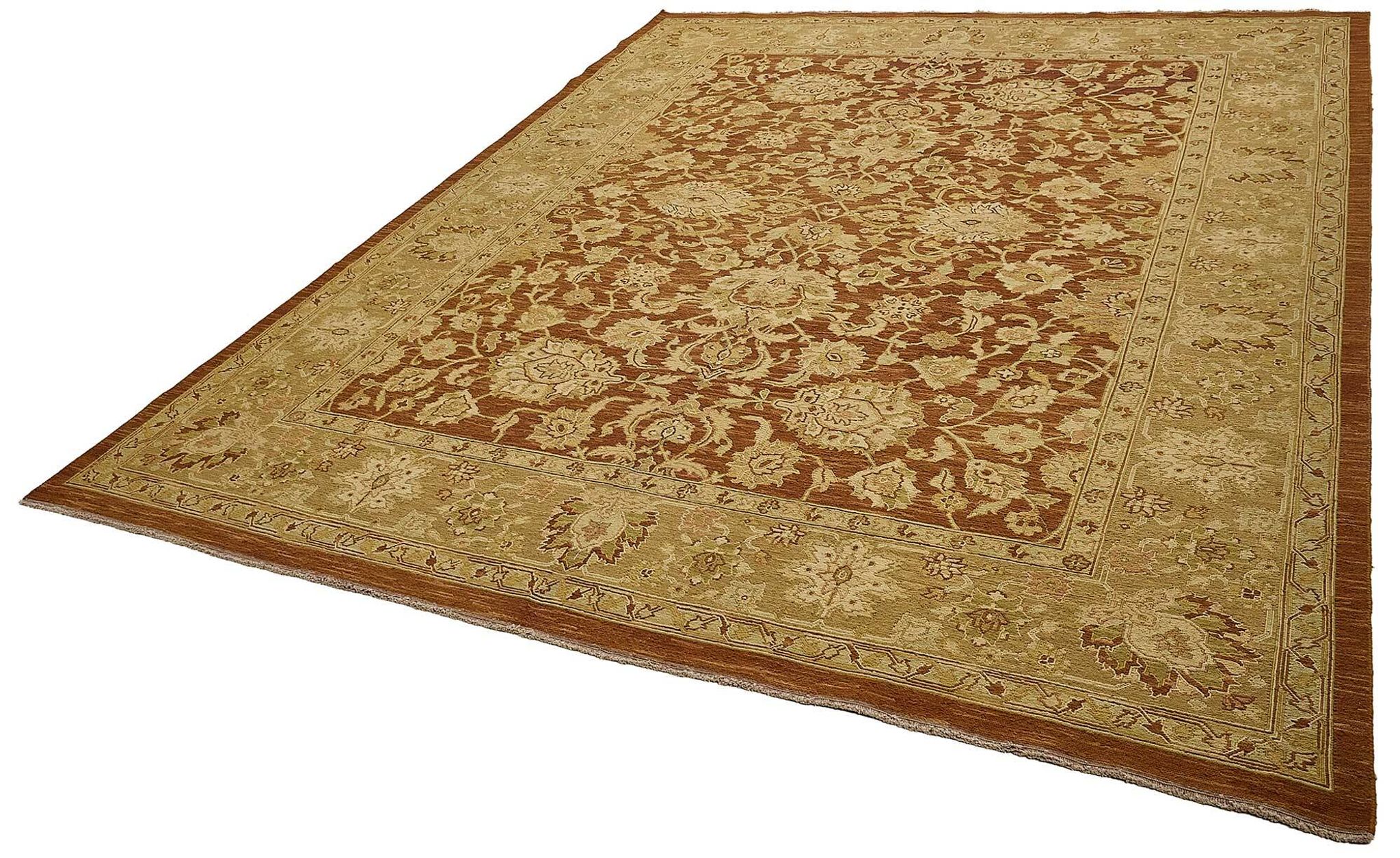 Turkish Handknotted Wool Oushak Rug 268 cm x 358 cm