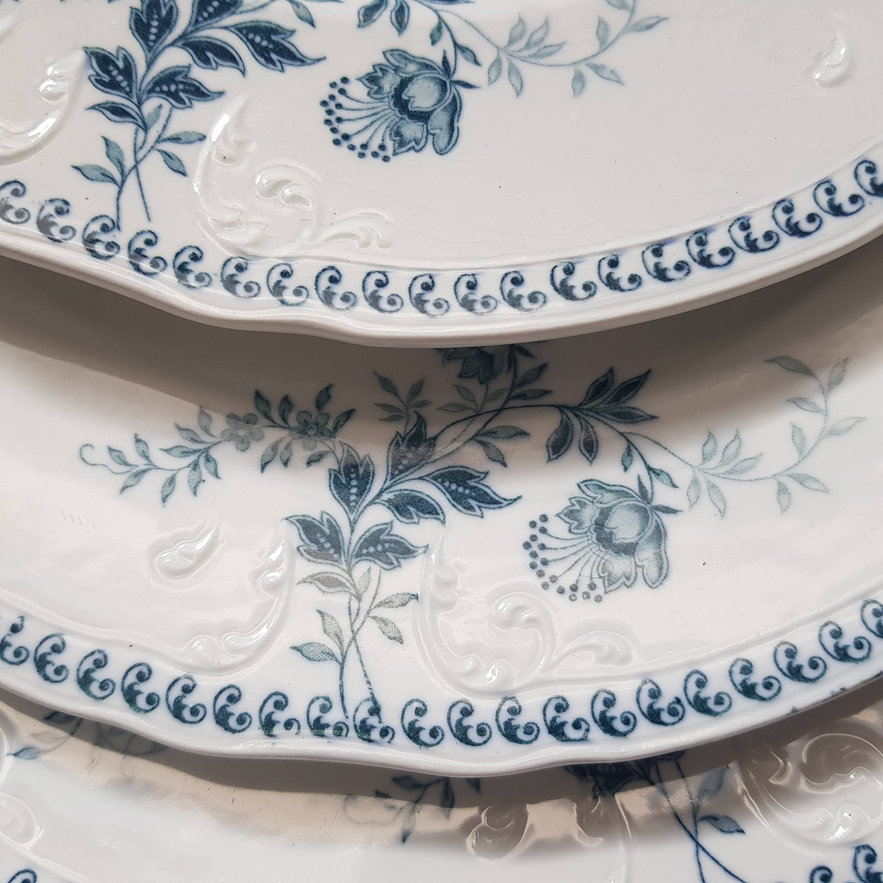 Set 6 old plates model Yvette ceramic company Maestricht