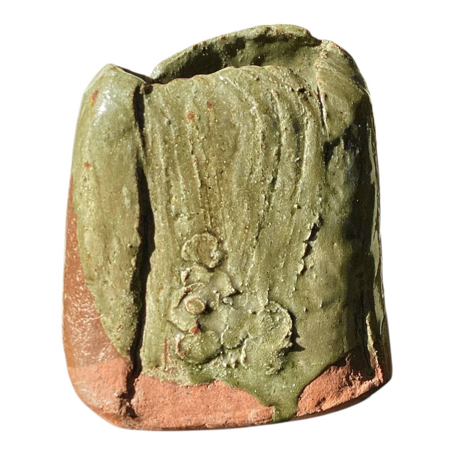 Glazed terracotta vase