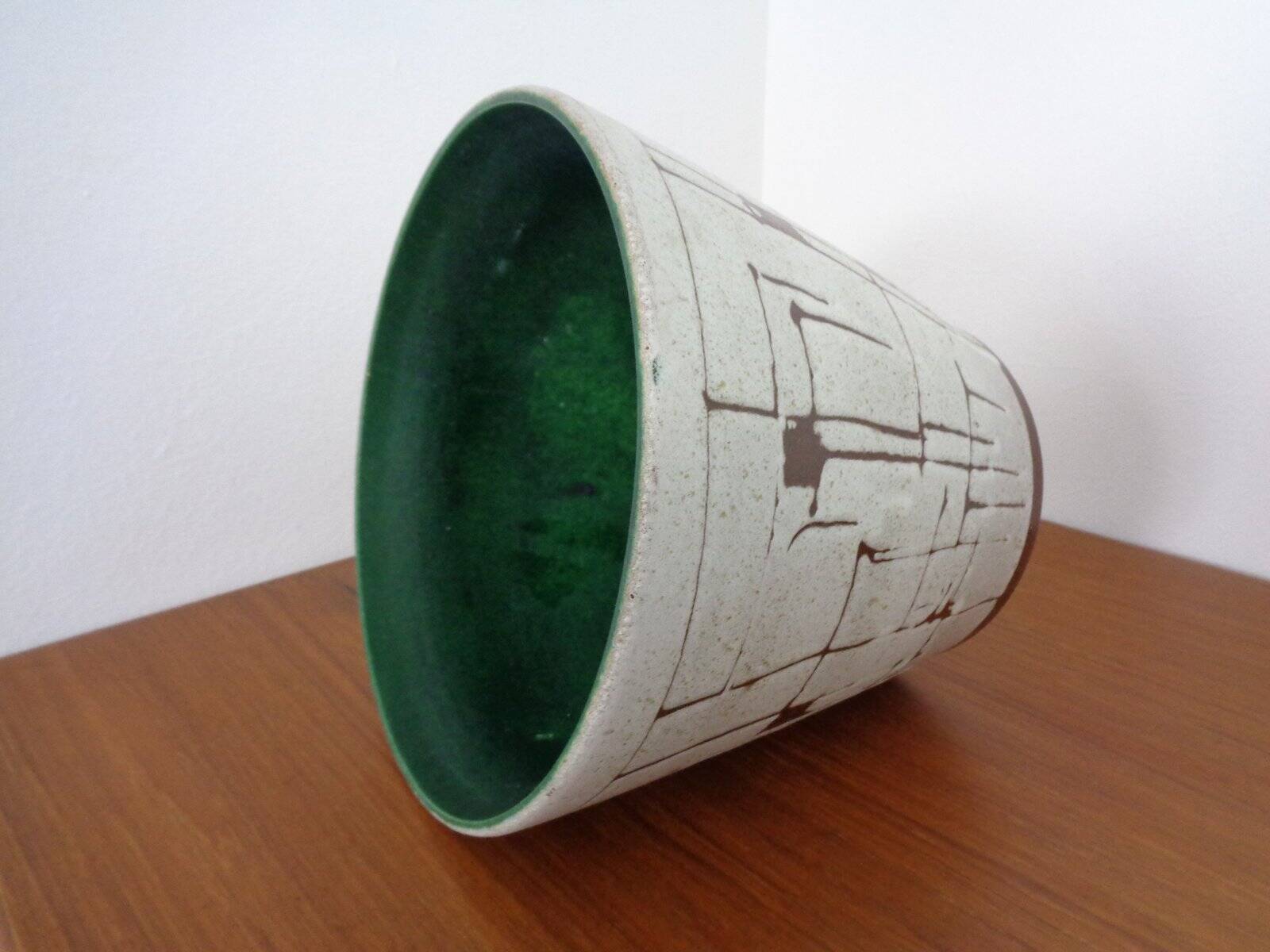 Large lava ceramic cachepot, 1970s