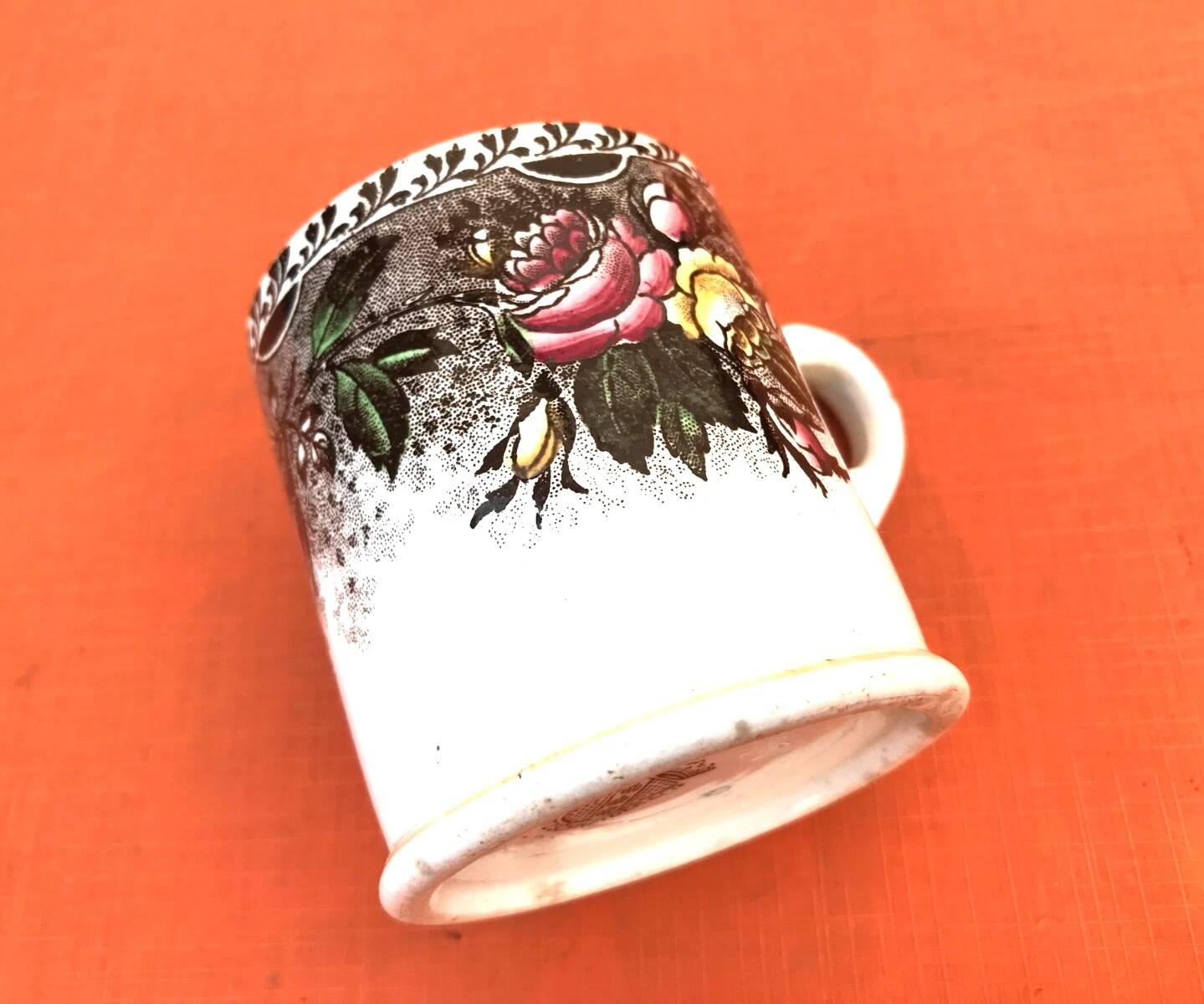 Antique Opaque Earthenware Coffee Cup Utzschneider & Cie Sarreguemines