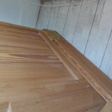 Linen cabinet, wardrobe, dresser from 1905 in pitch pine with waxed finish
