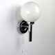 Pair of chrome wall lights