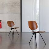 PAIR FOLDING-CHAIRS S88 BY OSVALDO BORSANI FOR TECNO