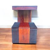 Vintage side table in solid Acacia