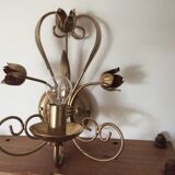 Gold metal wall light