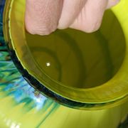 Two-tone blown glass vase from the 70s