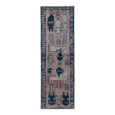 Vintage Turkish hallway rug 104x320 cm