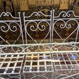 Iron and glass garden furniture