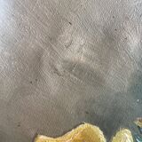 Oil on canvas bouquet - saint-hilaire-des-loges robert gougnard xxth