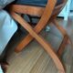 Set of 4 wood and leather chairs